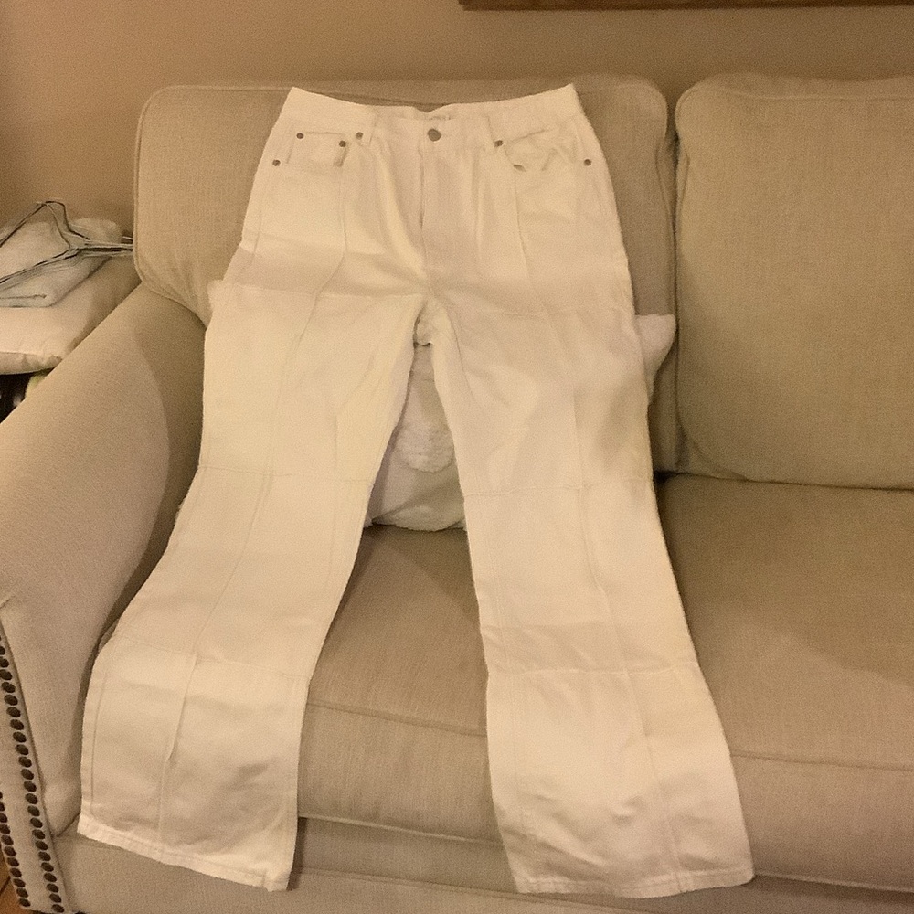 Glassons Patchwork White Jeans